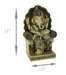 Antique White Hindu Elephant God Ganesh Seated on Throne Resin Statue - Divine Presence - Ganesha Idol for Home, Office, or