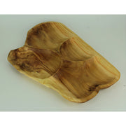 Natural Fir Tree Root 4-Section Snack Serving Tray Image 2