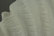 White Sandstone Finish Vertical Scallop Shell Coastal Art Accent Lamp Image 3