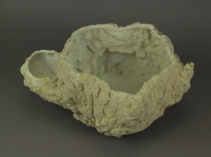 Off-White Fossilized Coral Look Decorative Coastal Decor Vase Image 3