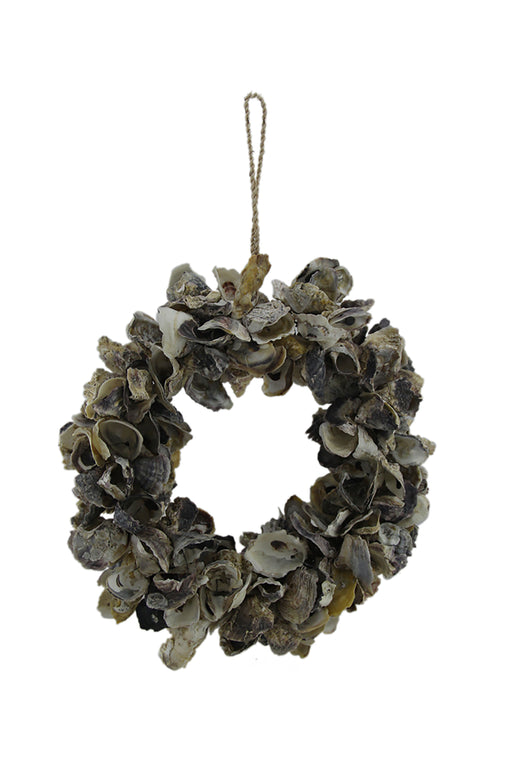 Natural Oyster Shell Indoor/Outdoor 18 inch Accent Wreath Image 1