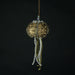 Set of 6 Elegant Golden Sea Urchin Shell Hanging Ornaments Beaded Accents Image 3