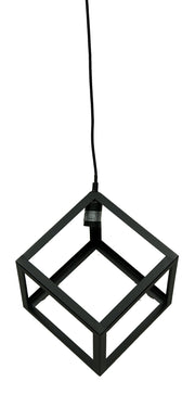 Oil Rubbed Bronze Finish Tilted Geometric Cube Pendant Lamp for Modern Kitchen and Dining Lighting Decor - Hardwired -