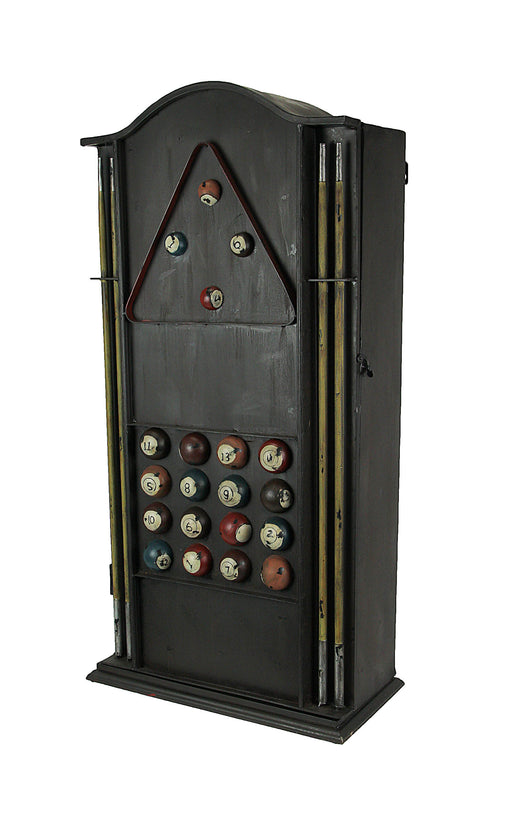 Pool Table Cabinet, 25 Inch Metal Billiards Bar Decor Image 1