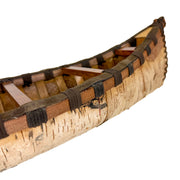 Zeckos Decorative Canoe Statue, Natural Wood Rustic Freestanding Tabletop Sculpture, 23.5 Inches Long, Tan Canoe Accent for