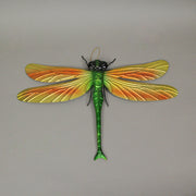 Enchanting Set of 3 Multicolor Metal Dragonfly Hanging Wall Sculptures -  indoor or Outdoor Decor  - Home and Garden Art -
