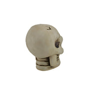 Color Changing LED Lighted Cracked Skull w/Web Statue Image 3