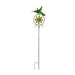 Enchanting Hummingbird and Flower Wind Spinner Garden Stake Yard Decor Pinwheel, Mesmerizing 55-Inch High Outdoor Kinetic