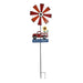 Farmhouse Style Red Farm Truck Windmill Spinner Welcome Garden Stake 72 Inches Outdoor Décor Image 1