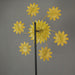 Enchanting Colorful Painted Sunflower Pinwheel Garden Twirler Metal Wind Spinner Stake for Outdoor Décor, Standing 70.5