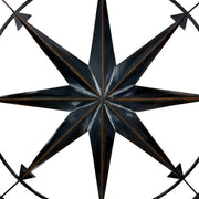 Black - Image 9 - Large Black Nautical Compass Rose Metal Wall Decor | 39.5” Indoor Outdoor Rustic Maritime Accent |