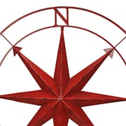 Red - Image 5 - Red Indoor Outdoor Metal Nautical Compass Rose Hanging Wall Decor 39.5 Inch Diameter