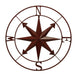 Red - Image 1 - Large 28-Inch Diameter Weathered Red Nautical Compass Rose Wall Decor - Simple Install - Coastal Charm for