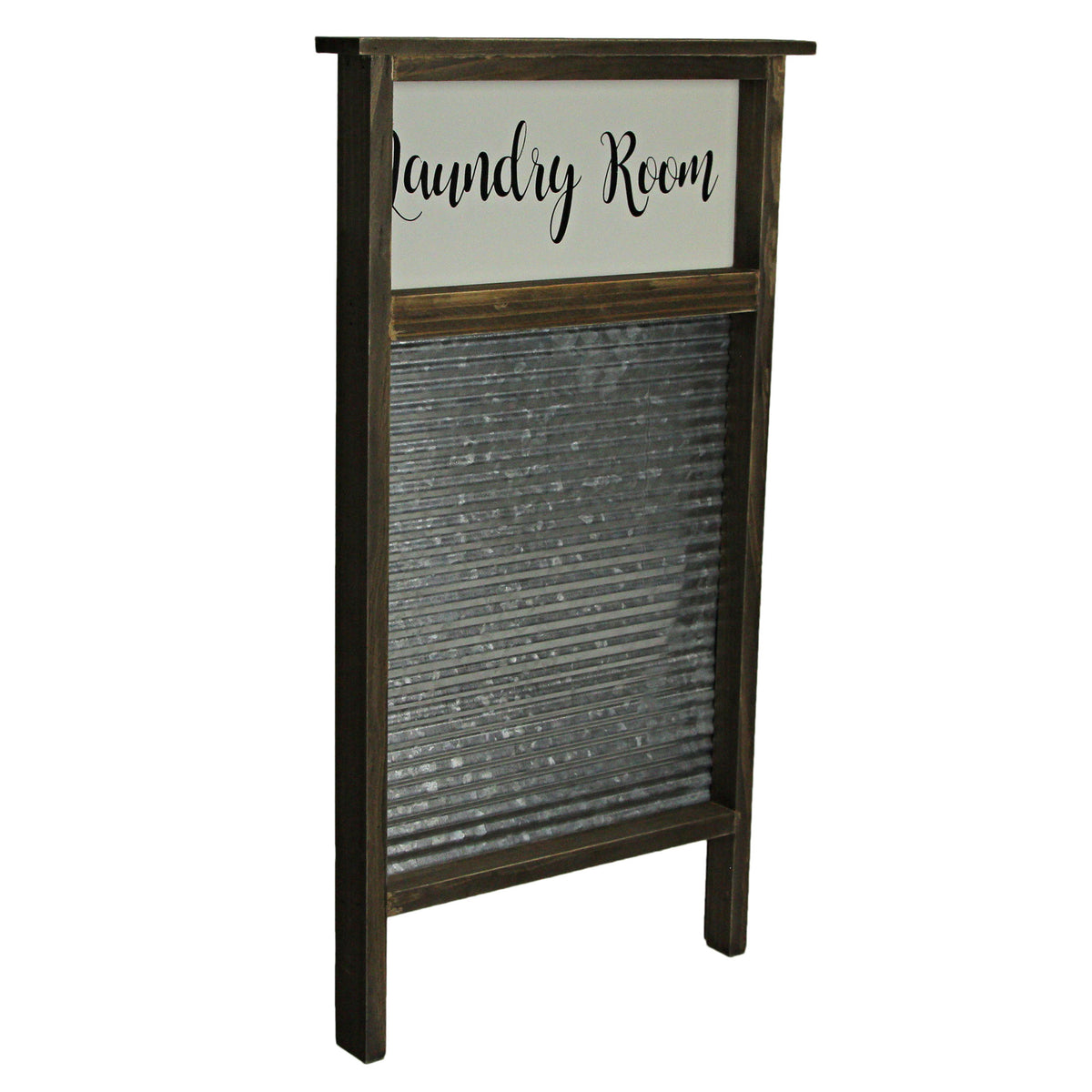 Wood and Metal Vintage Washboard Laundry Room Wall Hanging