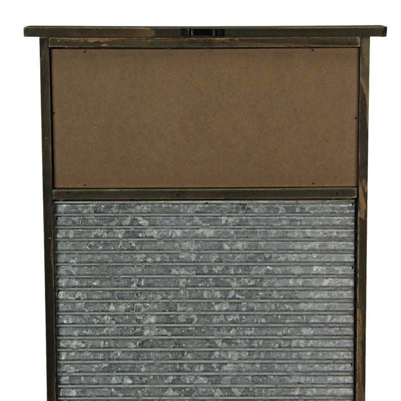 Vintage-Inspired Wood and Metal Washboard Wall Décor, 24 Inches High - Add Rustic Charm to Your Laundry Room with Antique