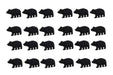 Matte Black Cast Iron Forest Bear Drawer Pull Cabinet Knob Set of 24 Image 1