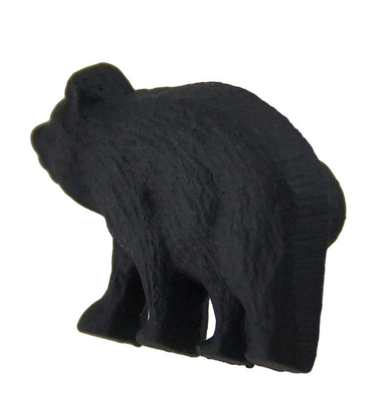 12-Piece Set of Matte Black Forest Bear Cast Iron Furniture Drawer Pulls or Cabinet Knobs - Perfect for Western, Wildlife,