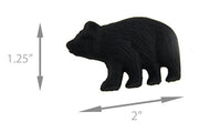 12-Piece Set of Matte Black Forest Bear Cast Iron Furniture Drawer Pulls or Cabinet Knobs - Perfect for Western, Wildlife,