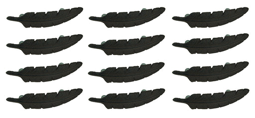 12-Piece Set of Rustic Brown Cast Iron Eagle Feather Drawer Handles Pulls and Cabinet Knobs - Western Inspired Furniture