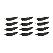Set of 12 Rustic Brown Cast Iron Feather Drawer Handles - Cabinet Pulls - 6.5 Inches Long -  Perfect For Nature or Lodge