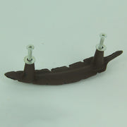 Set of 12 Rustic Brown Cast Iron Feather Drawer Handles - Cabinet Pulls - 6.5 Inches Long -  Perfect For Nature or Lodge