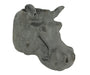 Grey Stone Finish Hippo Head Hanging Planter Statue Outdoor Décor Image 1