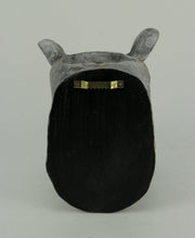 Grey Stone Finish Hippo Head Hanging Planter Statue Outdoor Décor Image 3