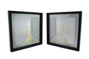 2 Pc. Live Love Travel Foiled Eiffel Tower/Big Ben Wall Hanging Set Image 1