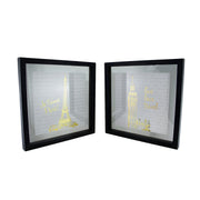2 Pc. Live Love Travel Foiled Eiffel Tower/Big Ben Wall Hanging Set Image 1
