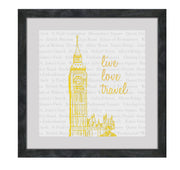 2 Pc. Live Love Travel Foiled Eiffel Tower/Big Ben Wall Hanging Set Image 5