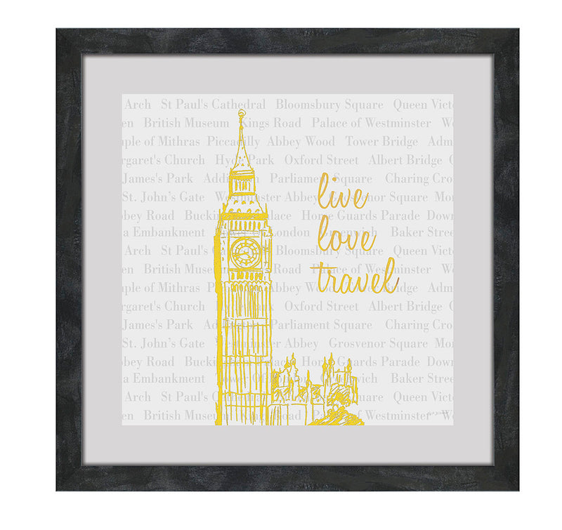 2 Pc. Live Love Travel Foiled Eiffel Tower/Big Ben Wall Hanging Set Image 5