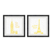 2 Pc. Live Love Travel Foiled Eiffel Tower/Big Ben Wall Hanging Set Image 6