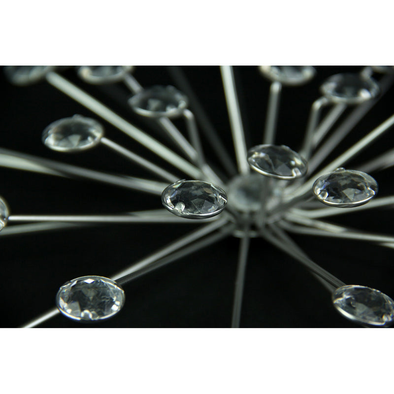 Silver - Image 8 - Set of 3 Silver Starburst Jeweled Metal Decorative Wall Sculptures: Intricate Rhinestone and Crystal