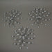 Silver - Image 2 - Set of 3 Silver Starburst Jeweled Metal Decorative Wall Sculptures: Intricate Rhinestone and Crystal