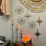 Silver - Image 6 - Set of 3 Silver Starburst Jeweled Metal Decorative Wall Sculptures: Intricate Rhinestone and Crystal