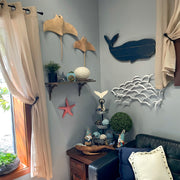 Set Of 3 Resin Starfish Wall Sculptures, 10.75 x 1.75 x 9.5 Inches Image 6