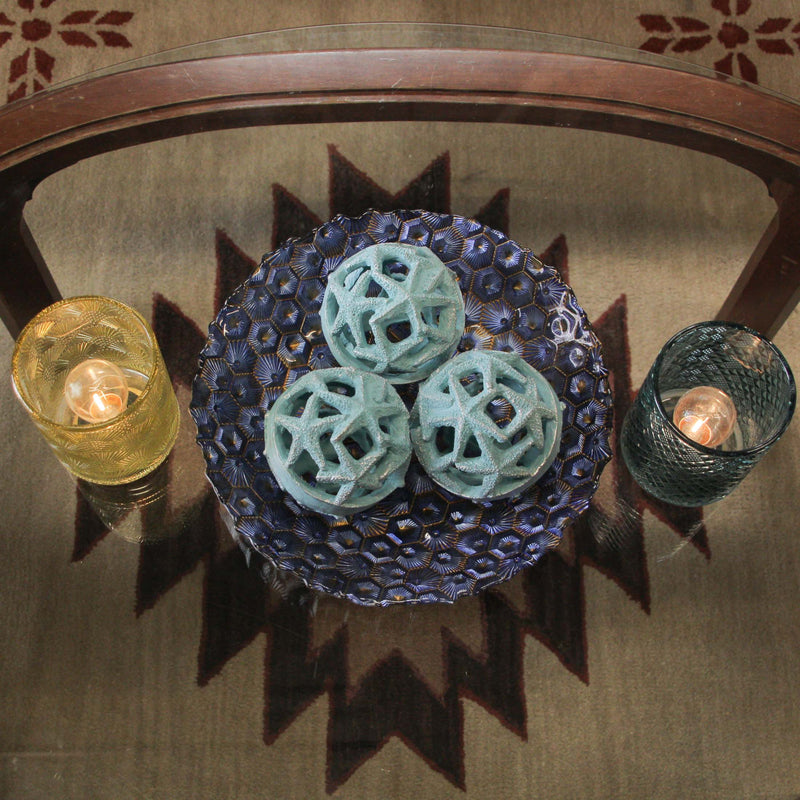 Light Blue - Image 6 - Coastal Blue Resin Decorative Starfish Orbs Set of 3 - Charming Beach-Inspired Home Accent for