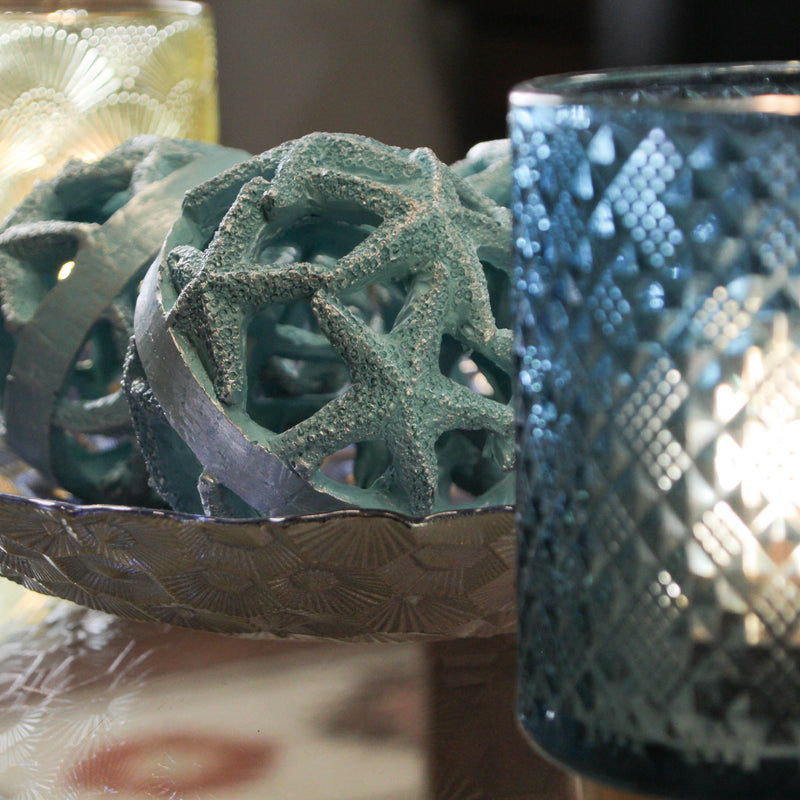 Light Blue - Image 7 - Coastal Blue Resin Decorative Starfish Orbs Set of 3 - Charming Beach-Inspired Home Accent for