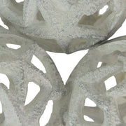 White - Image 3 - Set of 3 Weathered White Resin Decorative Starfish Orbs - 4 Inches in Diameter - Perfect for Beach-Themed
