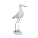 15 Inch Hand Carved White Painted Wood Bird Statue Home Coastal Decor Sculpture Image 1