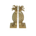 Elegant Gold Pineapple Bookends – Chic Tropical Decor for Bookshelves, Desks, or Mantels – Stylish Home Accent – 10 Inches