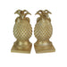 Elegant Gold Pineapple Bookends – Chic Tropical Decor for Bookshelves, Desks, or Mantels – Stylish Home Accent – 10 Inches