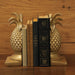 Elegant Gold Pineapple Bookends – Chic Tropical Decor for Bookshelves, Desks, or Mantels – Stylish Home Accent – 10 Inches