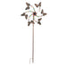 Antique Copper Finish Beaded Pinwheel Wind Spinner Garden Stake - 25-Inch Diameter - Whimsical Outdoor Decor - Simple