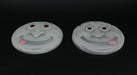 Charming Set of 2 Silly Garden Gnome Faces Concrete Stepping Stones: Whimsical 10.25-Inch Diameter Decorative Yard Accents