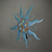 28 Inch Blue Metal Sun LED Light Wall Sculpture Decorative Rustic Home Decor Art Image 2