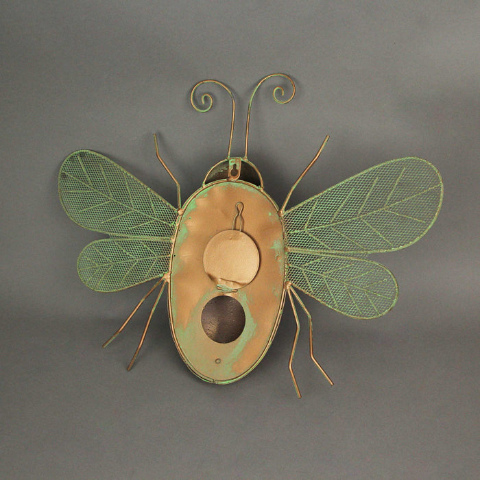 Metal Copper Hanging Decorative Bumblebee Bird House Outdoor Home Garden Decor Image 3