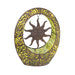 Radiant Sun Filigree Brown Metal LED Battery-Operated Decorative Sculpture - 12 Inches High - Great For Bedrooms, Bathrooms