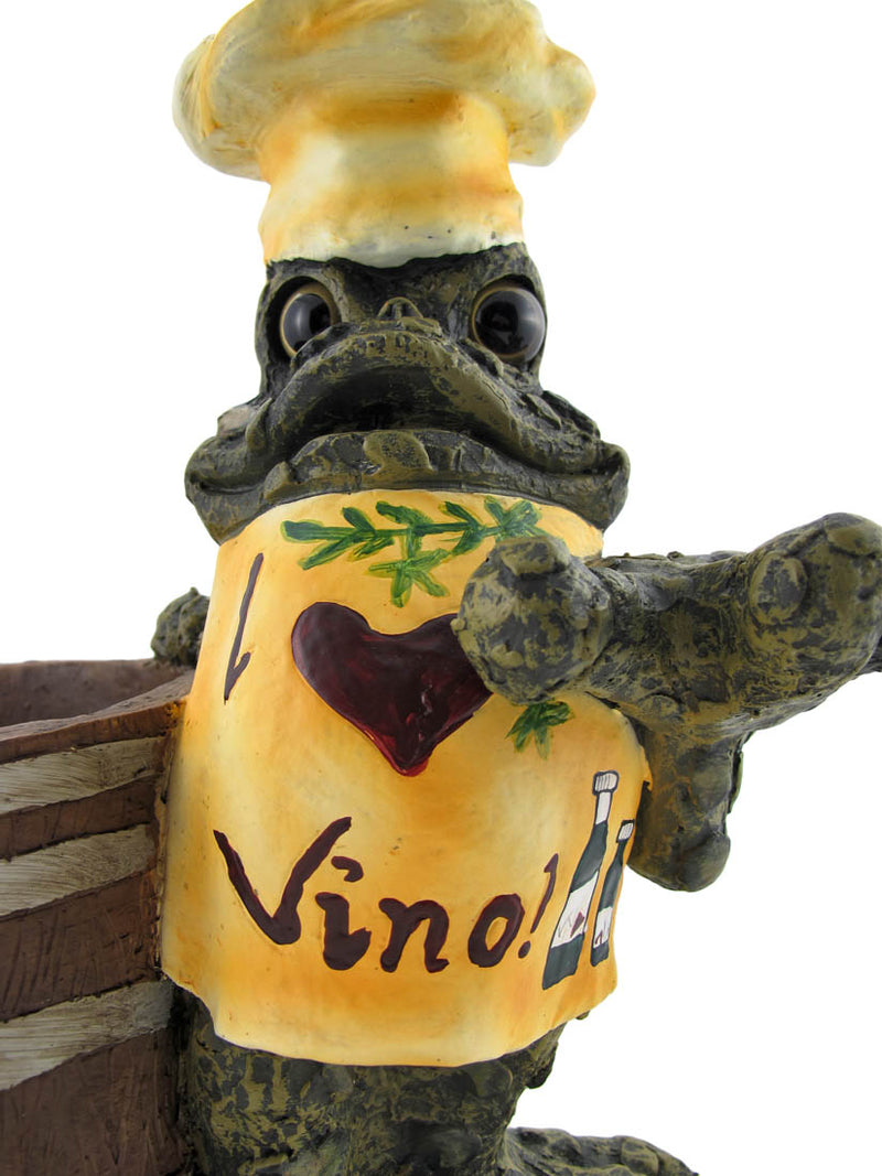 `I Love Vino` Chef Toad Wine Cooler and Corkscrew Holder Image 4