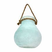 Blue - Image 3 - Hanging Glass Candle Lantern, 15 Inch Frosted Blue with Rope Handle